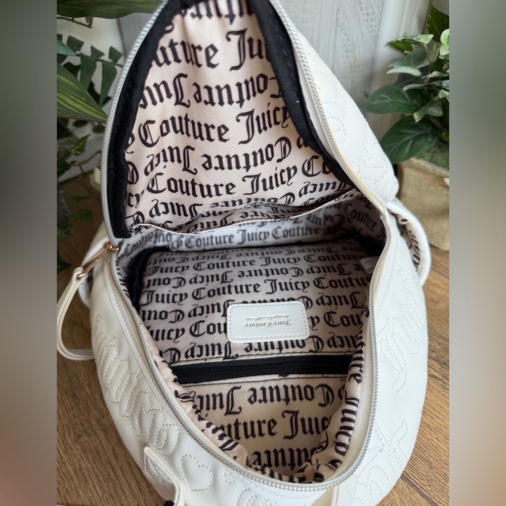 Juicy Couture Rosie Vegan Leather Angel White & Gold Mini Backpack - Picture 9 of 11